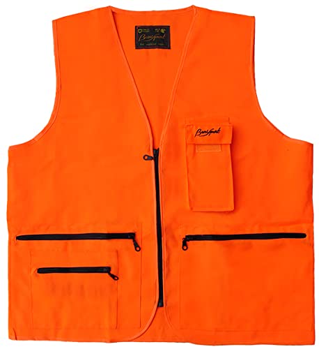Benisport Gilet De Chasse Avec Double Morrier Vert/orange