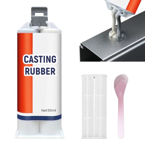 PVZXR Heat Resistant Waterproof Metal Repair Glue Heavy Duty Metal Repair Paste High Strength Fast Curing Liquid Epoxy Glue for Hole Filler Aluminum, Steel, Plastic, 1.7 Oz (50 ml)