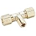 Parker 172C-4-4 Fitting, Tube to Pipe, Forged Brass, Compression and Male Pipe Branch Tee, 1/4"