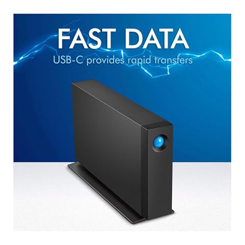 Image of LaCie d2 Professional 4TB External Hard Drive Desktop HDD USB-C USB 3.1 Gen 2, 7200 RPM Enterprise Class Drives, for Mac and PC Desktop, 5-Year Data Recovery Services & 1mo Adobe CC (STHA4000800)