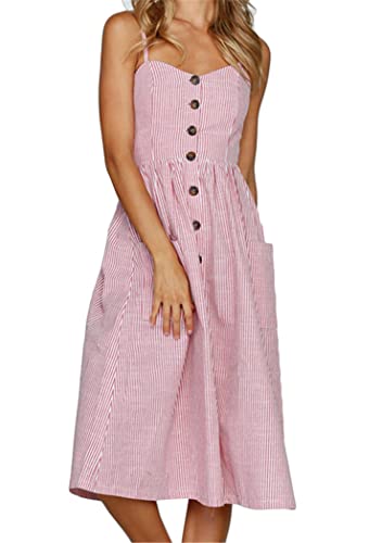 Robe d'été sans manches OMZIN pour femme disponible en grandes tailles et plusieurs coloris