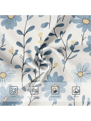 ZZKKO Farmhouse Blue Daisy Floral Girls Underwear Toddler Panties for Girls Comfort Brief Size 2T3