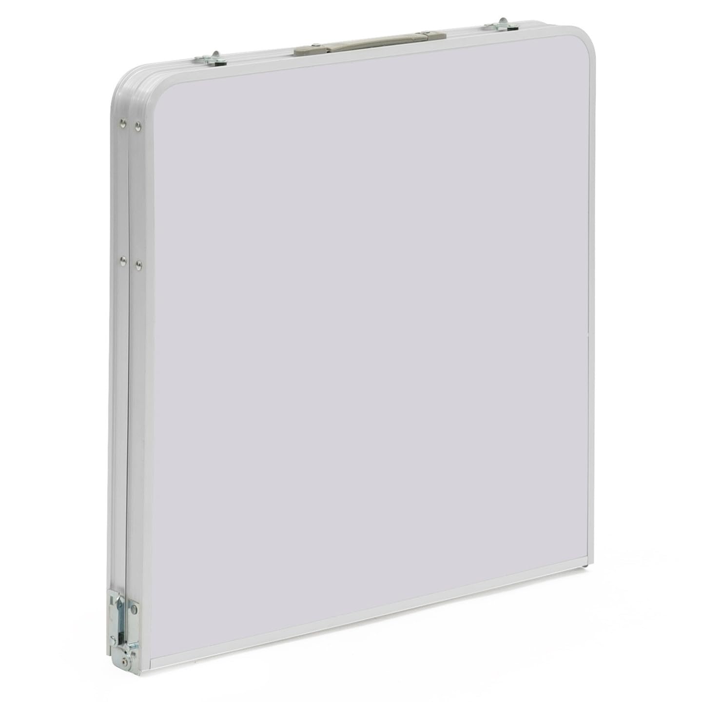 IDMarket - Table de Camping Pliante réglable en Hauteur 120 cm et 4 tabourets Blanc