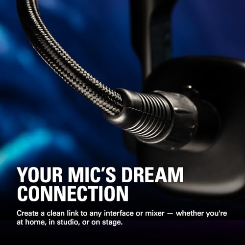 Image of Elgato XLR Cable, Shielded Microphone Cable, 10ft | Male to female connectors, Gold-plated pins, Nylon braided jacket, Reduces electromagnetic interference