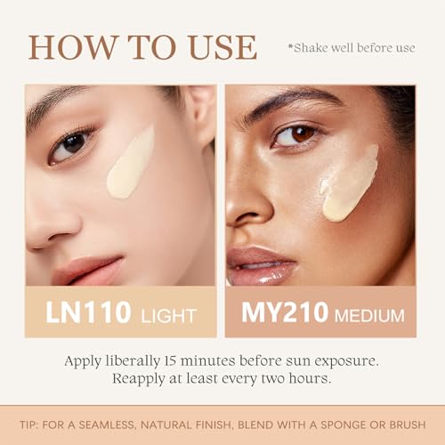 Tinted Sunscreen for Face SPF40 | Daily Tinted Sunscreen for Body | Korean Moisturising Fluid with Hyaluronic Acid | Mineral Moisturizer with Zinc Oxide|Broad Spectrum UVA/UVB Protection|Lightweight - Image 5