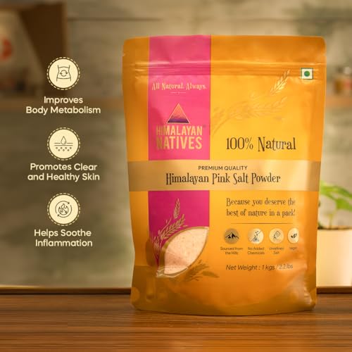 Image of Himalayan Natives Himalayan Pink Salt 1Kg | Sendha Namak | Mineral Rich | Pure Himalayan Salt