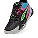 PUMA Unisex Dagger Basketballschuh, Black-Fluro Pink PES, 44 EU
