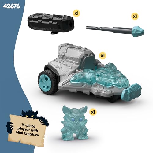 Image of Schleich Eldrador Creatures - 15PC Ice Jet Vehicle with Mini Creature Playset - Kids Ages 7+ | 42664 | Monster Figurine, Battle Creature Toy for Boys 7+, Fantasy Beast, Action Figure Gifts, Screen-Free Imaginative Pretend Play