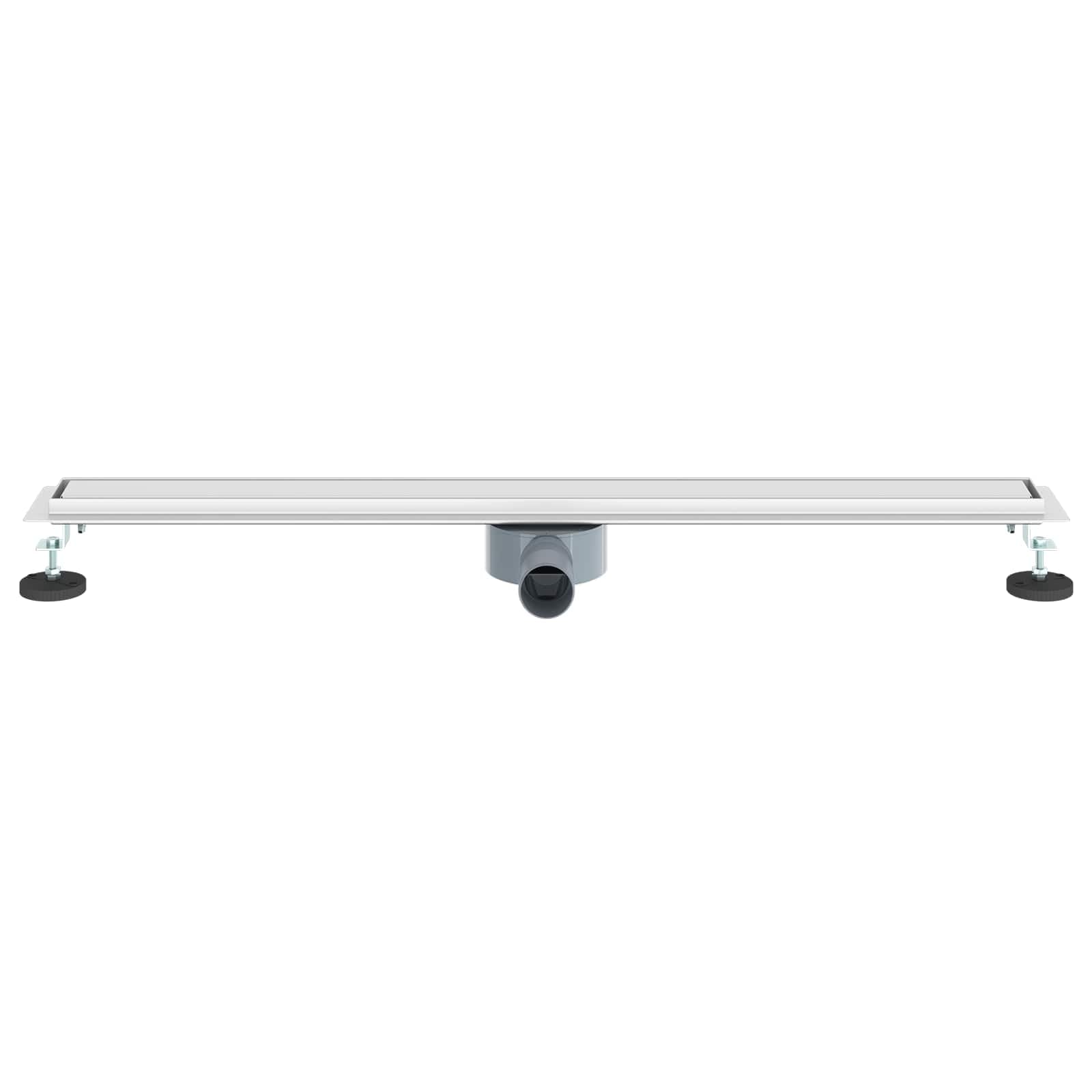 Scarico doccia 2 in 1 con sifone a 360° in acciaio inox 304, regolabile in altezza, 90 cm, piastrellato, con griglia, tappo e valvola di scarico per bagno, cucina, lavandino, vasca da bagno