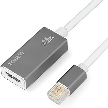JOGUO Mini DisplayPort to HDMI 4K(0.5ft), Thunderbolt 2 Port Compatible to HDMI UHD 4K Male to Female Active Converter Cable Adapter - 3840x2160@30Hz for Microsoft Surface Pro,Mac Book,iMac and More