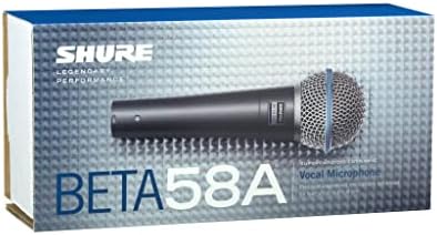 Shure BETA 58A Supercardioid Dynamic Vocal Microphone,Silver