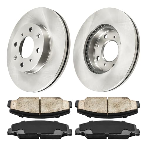 PHILTOP Brake Kits Front Brake Pads and Rotors Kit for Honda 1990-2000 Civic, 1993-1997 Civic del Sol, 1990-1991 CRX Disc Brakes Rotors Ceramic Brake Pads 31029+D273. by PHILTOP - Used condition - Image 2