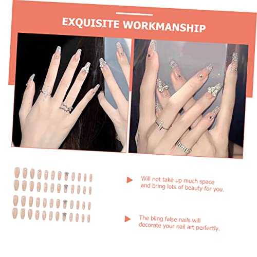 FRCOLOR 192 Pçs Chip De Nail Art Destacável Unhas Postiças Pontas Francesas Unhas Postiças Unhas Pos