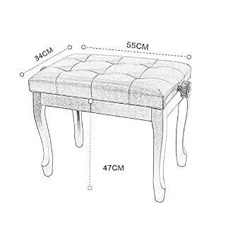 TEmkin Banc de Piano pour Une Seule Personne, Tabouret de Piano rembourré, siège d’artiste, Coussin en Cuir épais rembourré, Hauteur de siège réglable de 10 cm, Facile à Assembler (Noir 2 - Les Beatles, Paul McCartney, John Lennon, RIngo Starr, George Harrison TEmkin Banc de Piano pour Une Seule Personne, Tabouret de Piano rembourré, siège d'artiste, Coussin en Cuir épais rembourré, Hauteur de siège réglable de 10 cm, Facile à Assembler (Noir 2 – Image 3
