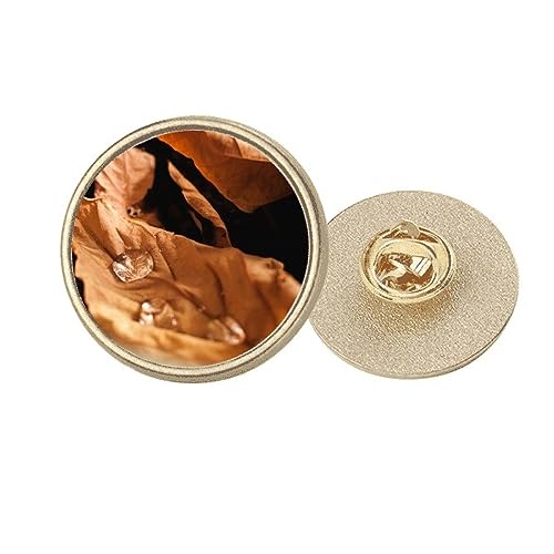 Broche ronde en métal doré pour vos sorties et photos de nature