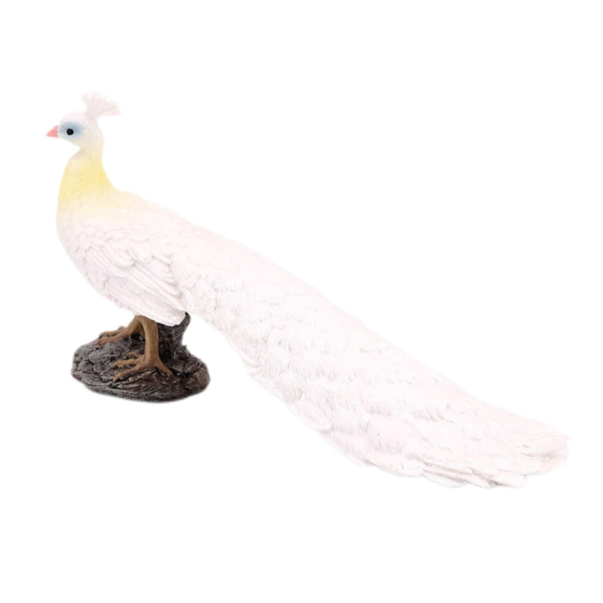 Grand oiseau blanc figurine réaliste en PVC pour décoration intérieure et jouet enfant