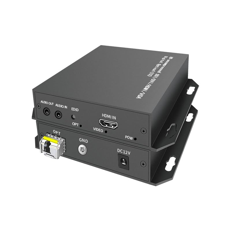 HD 3G HDMI Fiber Extender 4K60HZ, HD Optical Transceiver with SFP Module Extension of Distances Up to 20km Over Single-Mode?Single-Fiber Unidirectional?, Uncompressed No Latency