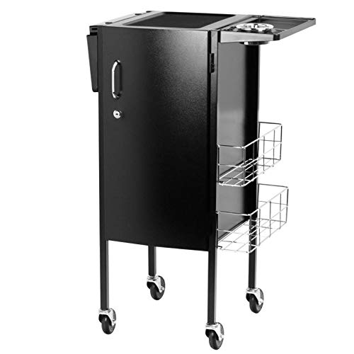 Activeshop Friseurwagen Arbeitswagen Rollwagen 500 Delux Schwarz