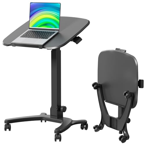 Bureau mobile à roulettes réglable pour optimiser les petits espaces - 2