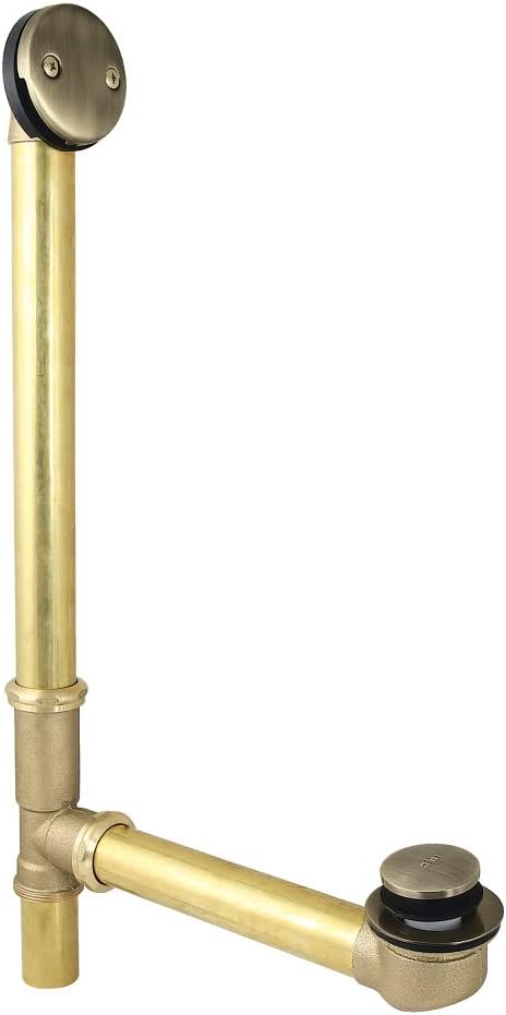 Kingston Brass DTT2200 25-Inch Tip-Toe Tub Waste and Overflow, 20 Gauge, Matte Black