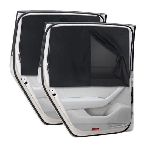 GIUSOBG de 2 Piezas Parasol Lateral Coche 71 * 47CM con 10 Imanes Magnético, Protección UV, Protección contra el Calor, 99% Adecuado para Parasoles (Ventana Lateral Trasera)