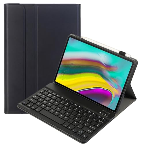 leleyo Tablet Cover tastiera per Samsung Galaxy Tab S5e 10.5' Custodia tastiera QWERTY wireless magnetica rimovibile per Samsung Galaxy Tab S5e, Nero