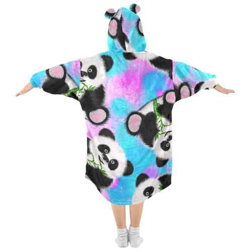 Couverture à capuche imprimé panda : cadeau idéal pour fille