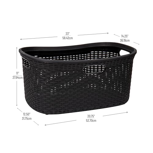 Mind Reader 40LBASK-BLK 40L Laundry Basket, Clothes Hamper thumb #2