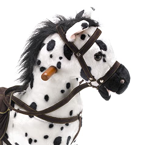 Bayer Chic 2000 405-06 - Schaukelpferd Carlotta, Schaukeltier mit Sound, schwarz-weiß – Bild 3