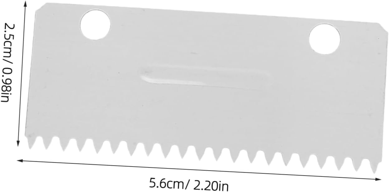 10pcs Tape Gun Replacement Blades 4-5cm Serrated Metal Cutter Blades for Carton Tape Dispenser Box Sealer Manual Packaging Cutter Parts for Shipping and Office Use