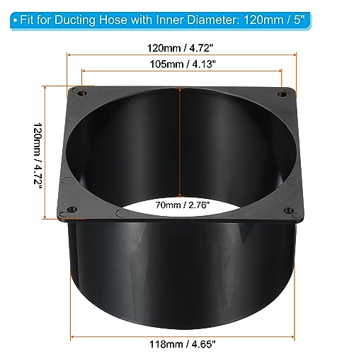 PATIKIL 5" Duct Connector Flange - Image 2