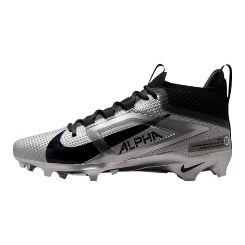 Nike Alpha Menace 4 Elite Saquon Barkley Football Cleats (Black/Wolf Grey/Metallic Silver)