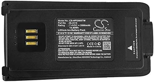Zenander BL2016 Battery Label Details