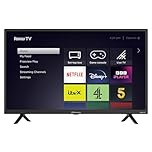 EMtronics EM32ROK Roku Smart TV 32" Inch HD Ready 720p with Netflix, Disney+, BBC, Freeview Play, Dolby Audio, Mobile Control and 3 x HDMI, USB - Black (2024 Model)