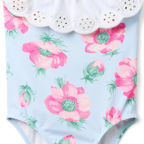 Janie and Jack Girls' Floral Eyelet One-Piece Swim (Toddler/Little Big Kid)3