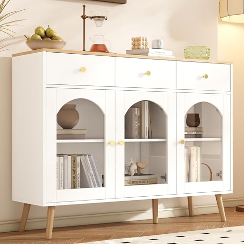 Librerias de Madera Blanca con Puertas Marca MURUL