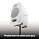 iLoud Micro Monitor White Special Edition - kleinste Studio-Referenz-Monitorpaar weltweit, 4 Class-D-Endstufen, 50 Watt (RMS) bi-amped, Bassreflex, weiß