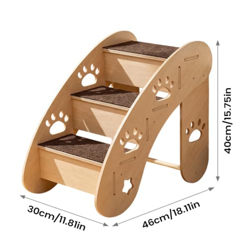 Escaleras para perros pequeños gatos ancianos cachorros sofá cama elevada madera 6