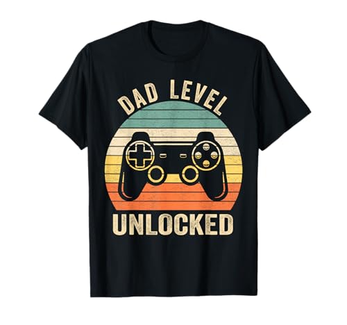 Dad Level Unlocked T-Shirt Gamer Soon To Be Father Gifts T-Shirt