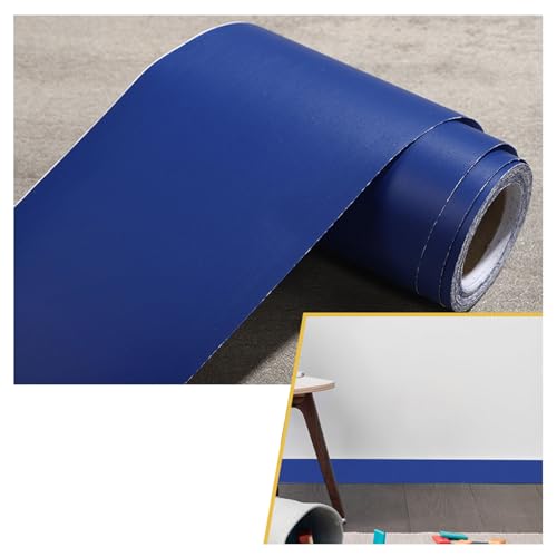 Borde de vinilo autoadhesivo for papel tapiz, 40 x 4 m, resistente al agua, for zócalo, for decoración del hogar, color(Sapphire Blue)