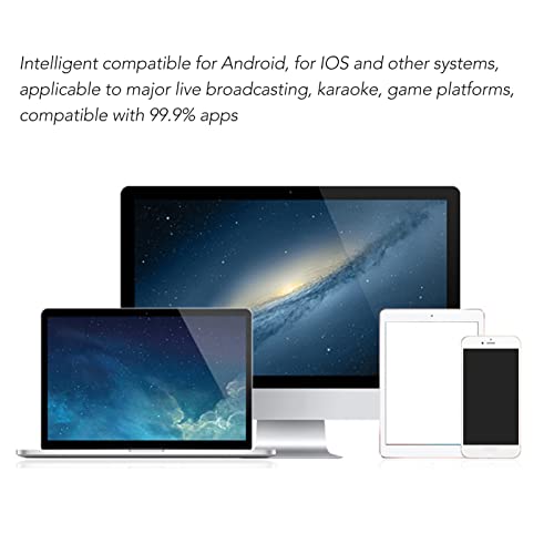 Voice Changer, Handheld-Mikrofon-Soundeffektmaschine, 8 Verschiedene Soundeffekte, für PS4/Switch, für IOS, Android-Telefon, PC, Computer(I9 Englische Ausgabe)