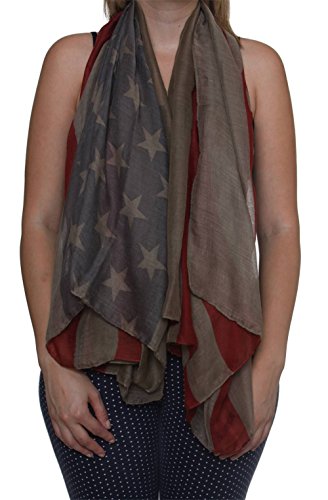 TOP HEADWEAR American Flag USA Flag Scarf, Army Green