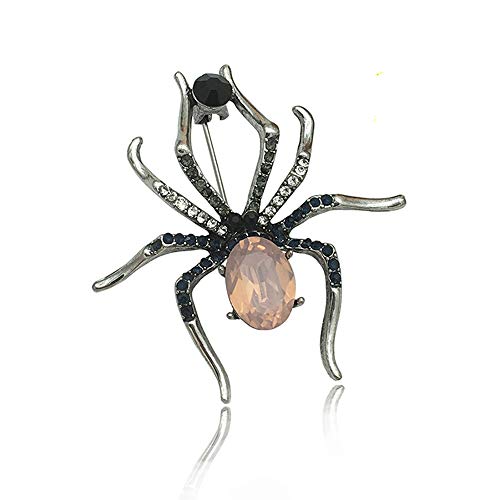 Earofcorn Fashion Exquisite Inlay Rhinestone Spider Brooches Animal Series Brooches Popular Clothing Accessories
