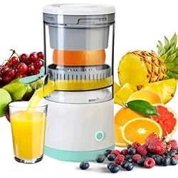 Exprimidor Electrico Automatico Exprimidor de naranjas eléctrico, Exprimidor Automático, Exprimidor eléctrico de frutas, Exprimidor eléctrico recargable USB portátil, Exprimidor de zumo