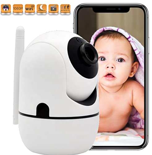 Camara Vigilancia Wifi Interior para Vigilar Bebé, Cámara Vigilancia Wifi con Detección de Movimiento - Cámara de Seguridad con Visión Nocturna - Con Audio Bidireccional Compatible IOS Android Cover