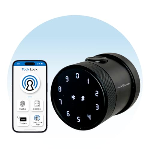 Consejos y comparativas para Comprar Chapas de casa - cinco favoritos. 30 Tock Lock - Cerradura inteligente para puerta interior | Chapa digital 5 métodos de acceso | Negro