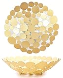 HYOATREA Metal Fruit Bowl Basket Modern Table Centerpiece Fruit Stand Countertop Fruit Holder for Ki