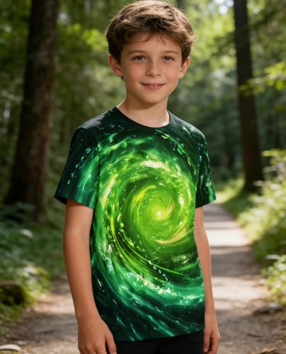 Image of uideazone Tshirts for Boys Kids Short Sleeve T-Shirt 3D Graphic Tee Shirts Tops Clothes 4-16 Years