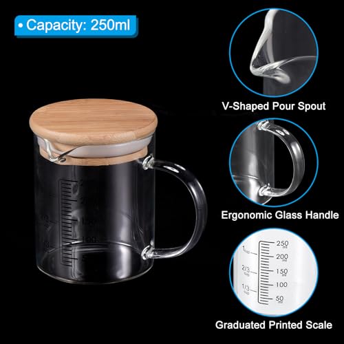 Vaso medidor de vidrio 250 ml PATIKIL miniatura 3
