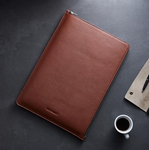 Funda MacBook Pro 16 de cuero tipo libro Woolnut con interior de fieltro de lana 6